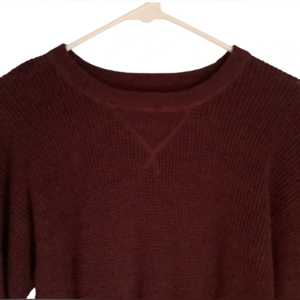 Gap Burgundy Waffle Knit Sweater Size XXL (14-16) NWT